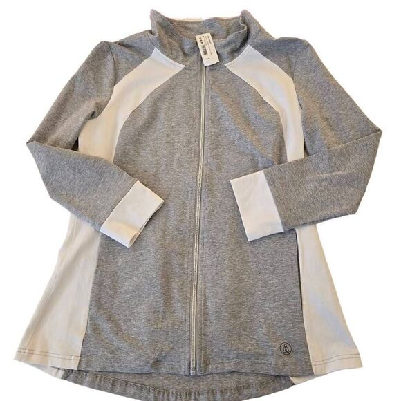 NWT Neon Buddha Elated Womens Grey White Sporty Athletic Jacket Small - Picture 3 of 15